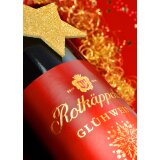 Geschenkset Weihnachten "Glühwein rot von Rotkäppchen und Weihnachtsmann-Mütze von Lindt"