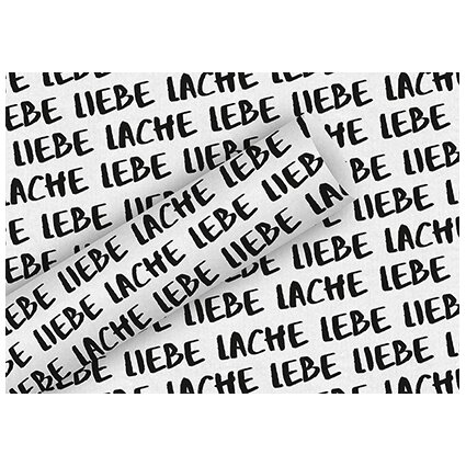 Geschenkpapier "Lebe, Liebe, Lache", 70 cm x 2  m