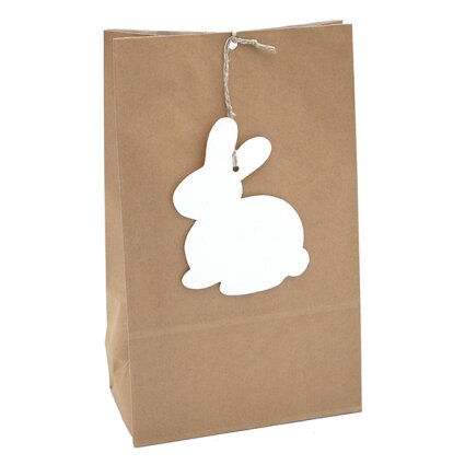 Geschenktasche "Hase" 3-er Set mit Anhänger